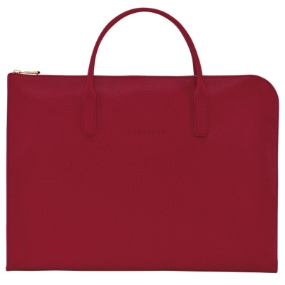 Men's Longchamp Le Foulonné S Document Holders Red | UAE-7865SM