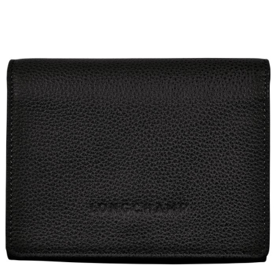 Men's Longchamp Le Foulonné Wallets Black | UAE-5106QY