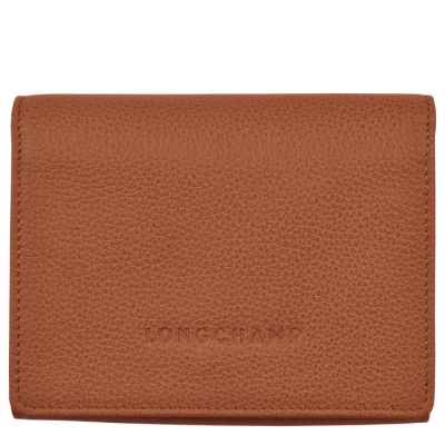 Men's Longchamp Le Foulonné Wallets Brown | UAE-7236BA