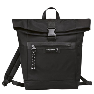 Men's Longchamp Le Pliage Energy Backpacks Black | UAE-0475GP