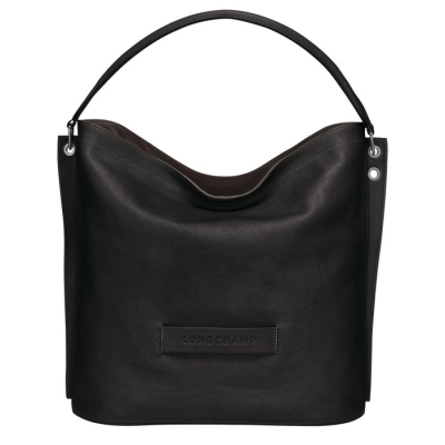 Women's Longchamp 3D Shoulder Bags Black | UAE-0925SC