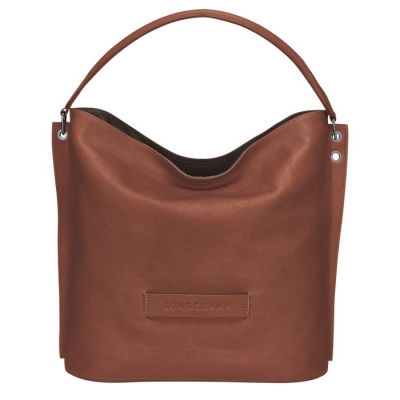 Women's Longchamp 3D Shoulder Bags Brown | UAE-1836XK