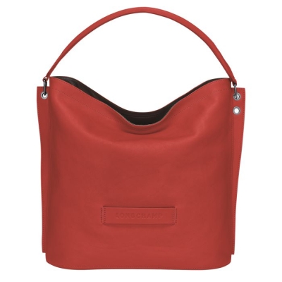 Women's Longchamp 3D Shoulder Bags Red | UAE-6437FZ