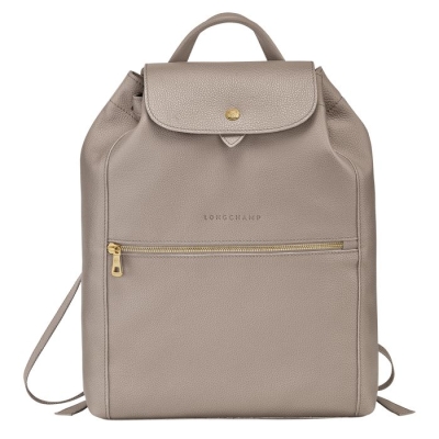 Women's Longchamp Le Foulonné Backpacks Grey | UAE-6401AI