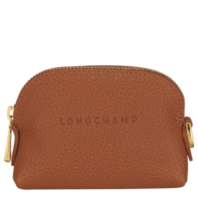 Women's Longchamp Le Foulonné Cardholders & Coin Purses Brown | UAE-0824SG