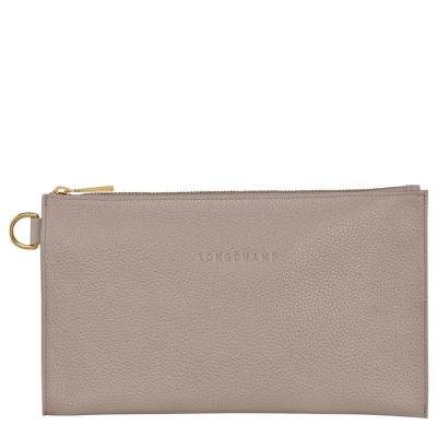 Women's Longchamp Le Foulonné Pouches & Cases Grey | UAE-1582NL