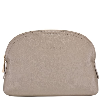 Women's Longchamp Le Foulonné Pouches & Cases Grey | UAE-8394LB