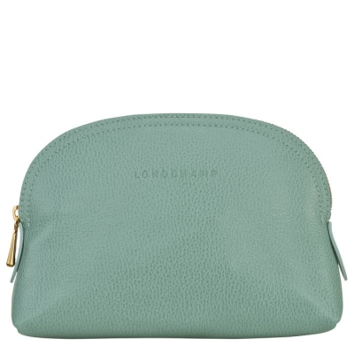 Women's Longchamp Le Foulonné Pouches & Cases Blue | UAE-9063CQ