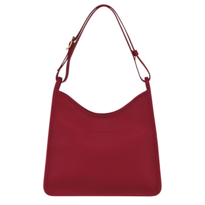 Women's Longchamp Le Foulonné Shoulder Bags Red | UAE-0743ZT