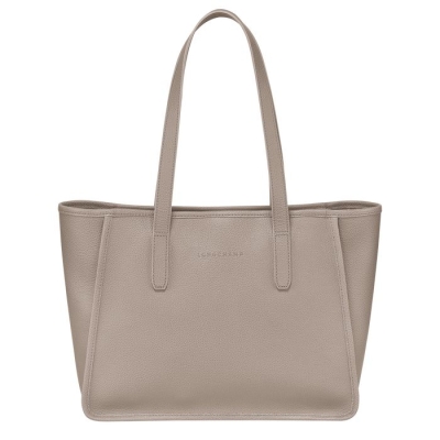 Women's Longchamp Le Foulonné Shoulder Bags Grey | UAE-1458OQ