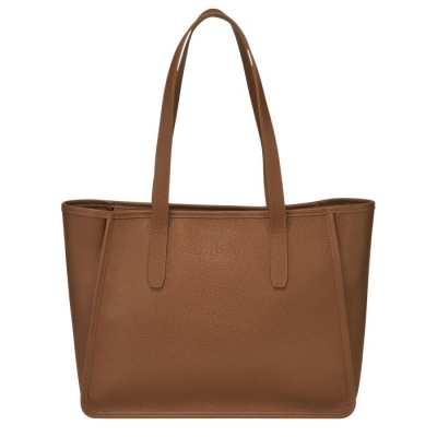 Women's Longchamp Le Foulonné Shoulder Bags Brown | UAE-6123SH