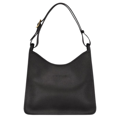Women's Longchamp Le Foulonné Shoulder Bags Black | UAE-9462OW