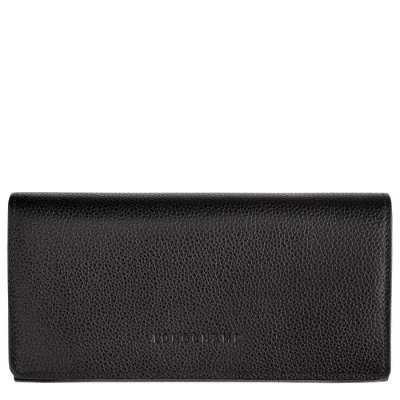 Women's Longchamp Le Foulonné Wallets Black | UAE-0859OV