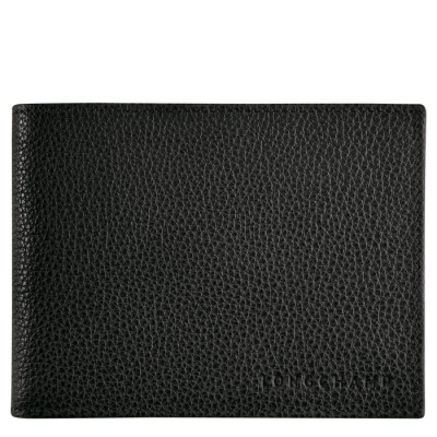 Women's Longchamp Le Foulonné Wallets Black | UAE-6358CP