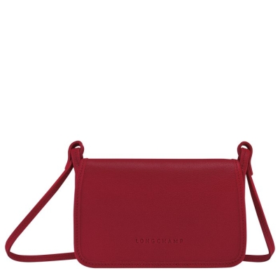 Women's Longchamp Le Foulonné Wallets On Chain Red | UAE-5179QA