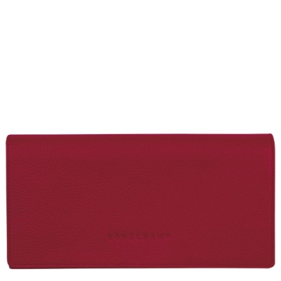 Women's Longchamp Le Foulonné Wallets Red | UAE-2415HR