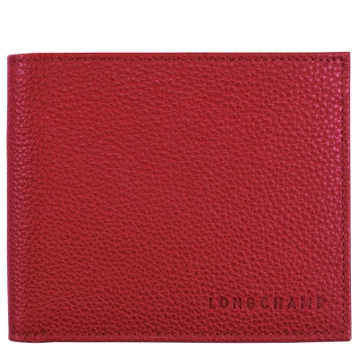 Women's Longchamp Le Foulonné Wallets Red | UAE-3168BT