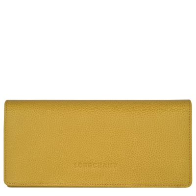 Women's Longchamp Le Foulonné Wallets Yellow | UAE-4780XW