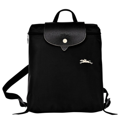 Women's Longchamp Le Pliage Club Backpacks Black | UAE-4735YV