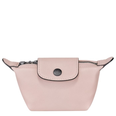 Women's Longchamp Le Pliage Cuir Cardholders & Coin Purses Pink | UAE-2648UO