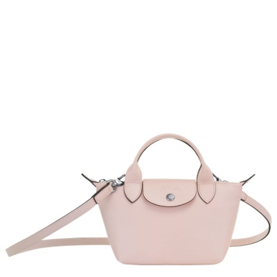 Women's Longchamp Le Pliage Cuir XS Top-handle Bags Pink | UAE-3724NF