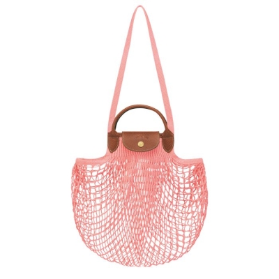 Women's Longchamp Le Pliage Filet Shoulder Bags Pink | UAE-7593SW