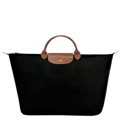 Women's Longchamp Le Pliage L Travel Bags Black | UAE-1025FT