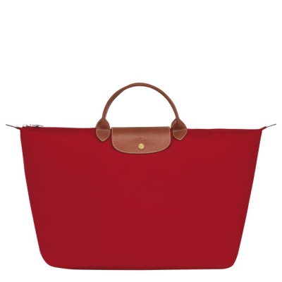 Women's Longchamp Le Pliage L Travel Bags Red | UAE-6478PQ