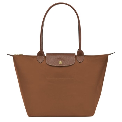 Women's Longchamp Le Pliage Original L Shoulder Bags Brown | UAE-7516SI