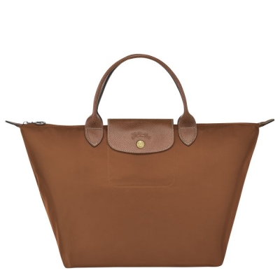 Women's Longchamp Le Pliage Original M Top-handle Bags Brown | UAE-0832LP