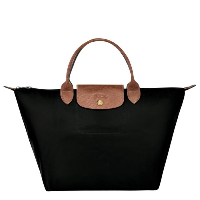 Women's Longchamp Le Pliage Original M Top-handle Bags Black | UAE-3065FI