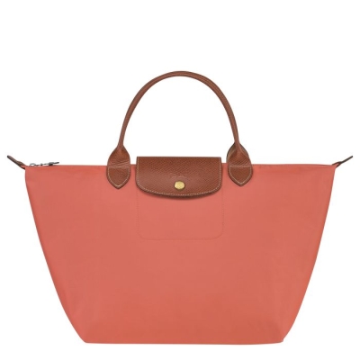 Women's Longchamp Le Pliage Original M Top-handle Bags Pink | UAE-6594SD