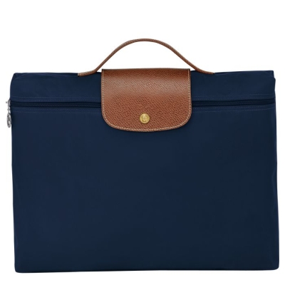 Women's Longchamp Le Pliage Original S Document Holders Navy | UAE-3847PI