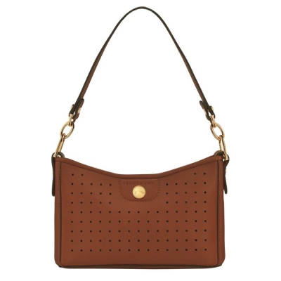 Women's Longchamp Mademoiselle Pouches & Cases Brown | UAE-6038BW
