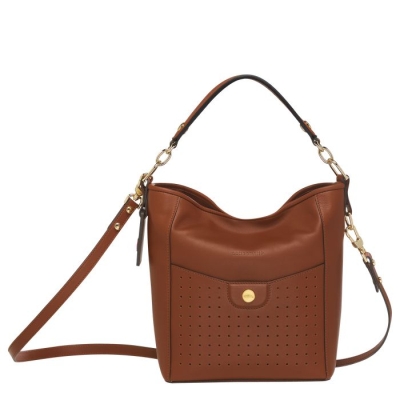 Women's Longchamp Mademoiselle S Shoulder Bags Brown | UAE-5074XT