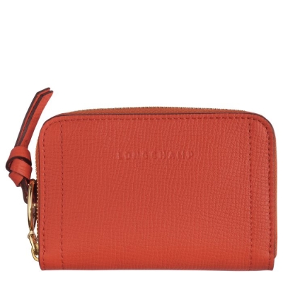 Women's Longchamp Mailbox Cardholders & Coin Purses Orange | UAE-2601ST