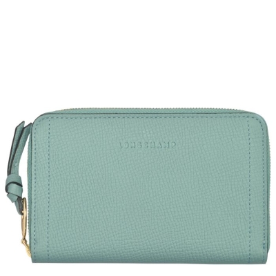 Women's Longchamp Mailbox Wallets Blue | UAE-4923XS