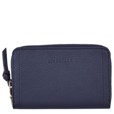 Women's Longchamp Mailbox Wallets Navy | UAE-7046XB