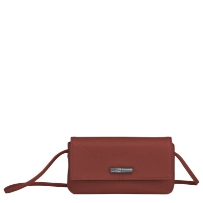 Women's Longchamp Roseau Essential Pouches & Cases Brown | UAE-2645AT