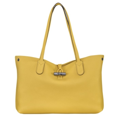 Women's Longchamp Roseau Essential Shoulder Bags Yellow | UAE-2460QP