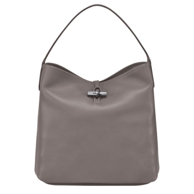 Women's Longchamp Roseau Essential Shoulder Bags Grey | UAE-4893UA