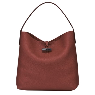 Women's Longchamp Roseau Essential Shoulder Bags Brown | UAE-8256VE