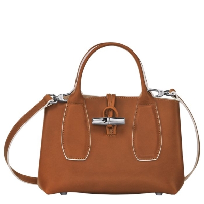 Women's Longchamp Roseau S Top-handle Bags Brown | UAE-8219XP