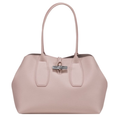 Women's Longchamp Roseau Shoulder Bags Light Pink | UAE-4387MU