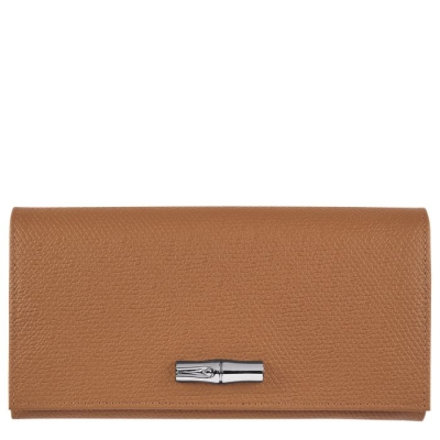 Women's Longchamp Roseau Wallets Beige | UAE-0581GU