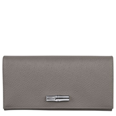 Women's Longchamp Roseau Wallets Grey | UAE-4176KH