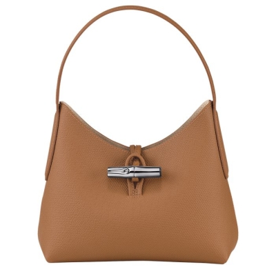 Women's Longchamp Roseau XS Shoulder Bags Beige | UAE-0261QI