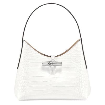 Women's Longchamp Roseau XS Shoulder Bags White | UAE-1724FS