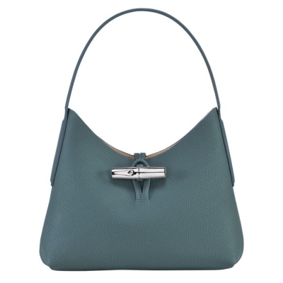 Women's Longchamp Roseau XS Shoulder Bags Blue | UAE-2576CO
