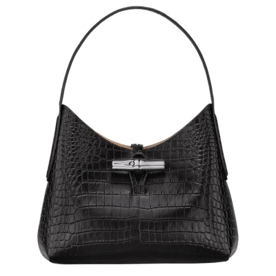 Women's Longchamp Roseau XS Shoulder Bags Black | UAE-7498UT